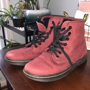 Red Canvas Dr. Martens